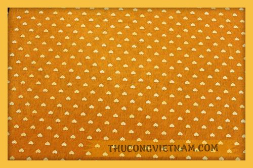 Vải nỉ họa tiết trái tim 10 màu cam
